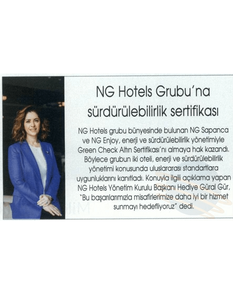 Ng Hotels Basinda Biz Surdurulebilirlik Card