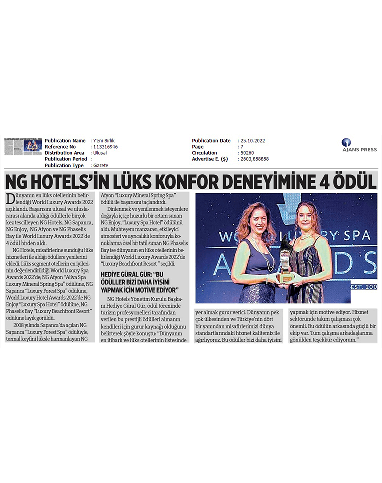 Ng Hotels Basinda Biz Yenibirlik Gazetesi 2