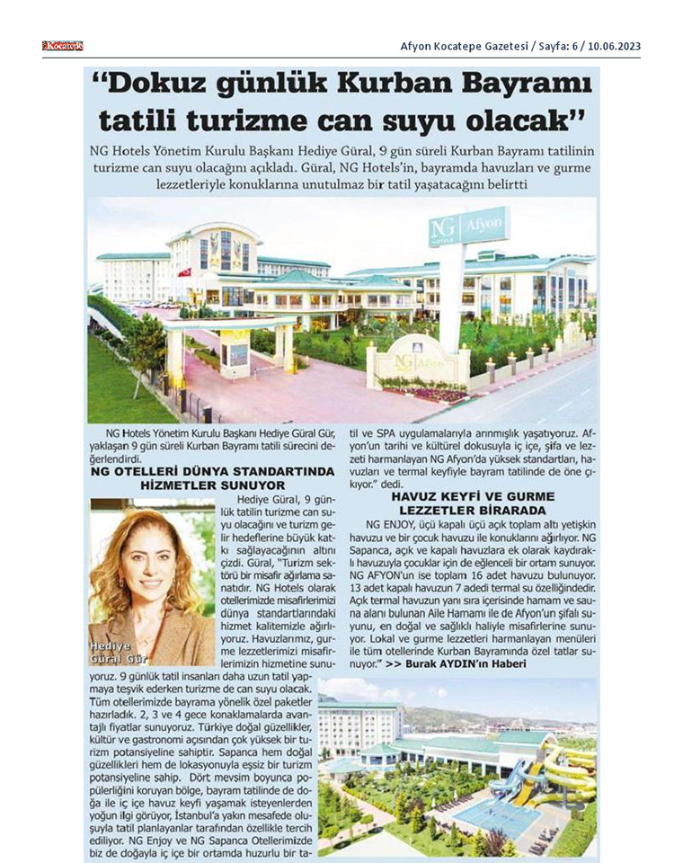 Ng Hotels Basinda Biz Kocatepe Gazetesi