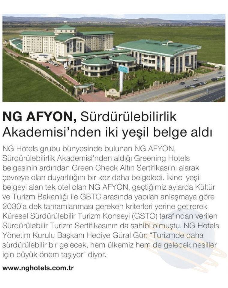 Ng Hotels Basinda Biz Ng Afyon Surdurulebilirklik Card