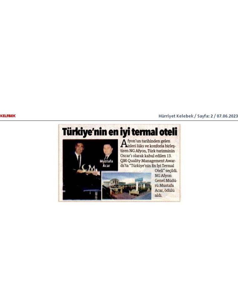Ng Hotels Basinda Biz Hurriyet Gazetesi Kelebek Eki Card