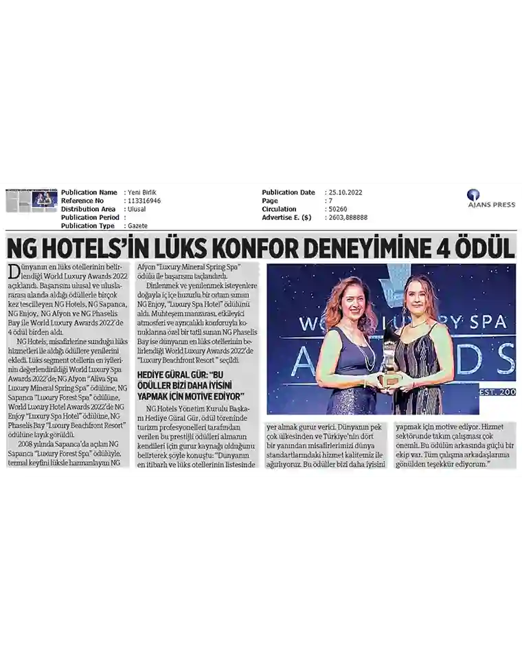 Ng Hotels Basinda Biz Yenibirlik Gazetesi 2