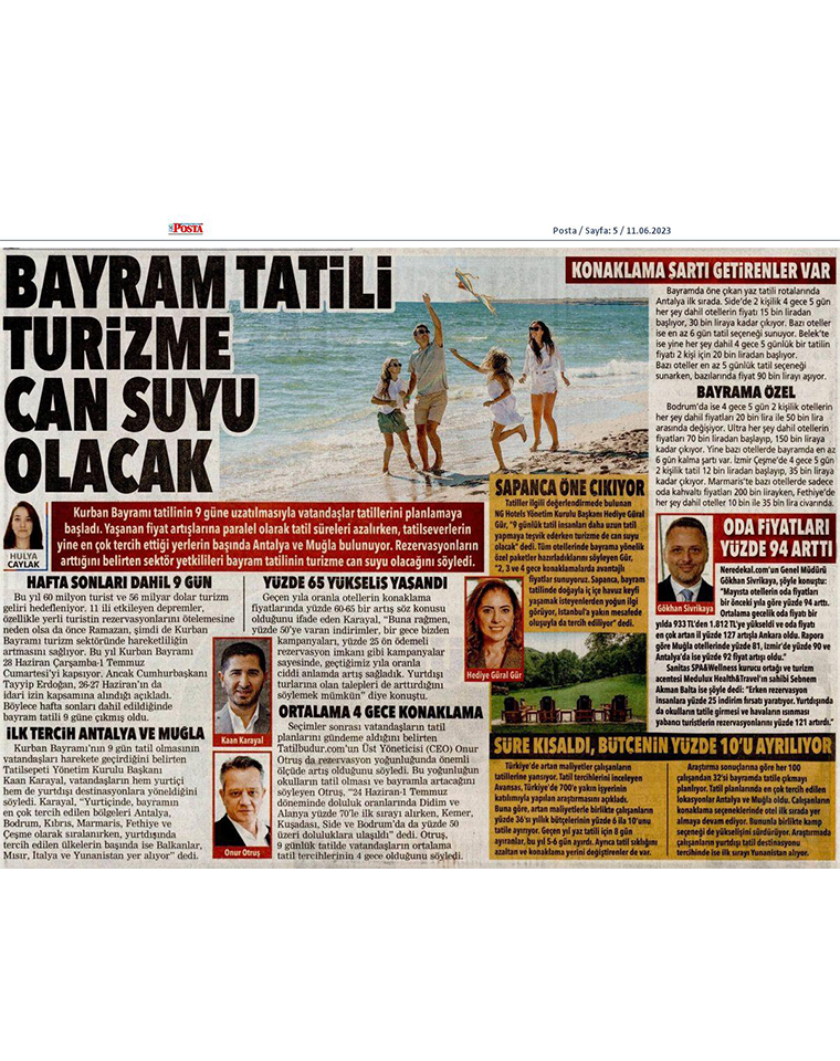 Ng Hotels Basinda Biz Posta Gazetesi